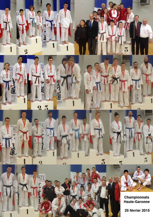 podium du Shaolin Karate 2015